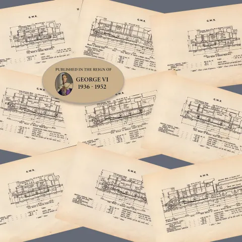 Job lot Great Western Railway Locomotives Detailed Diagram 85-Year-Old-2