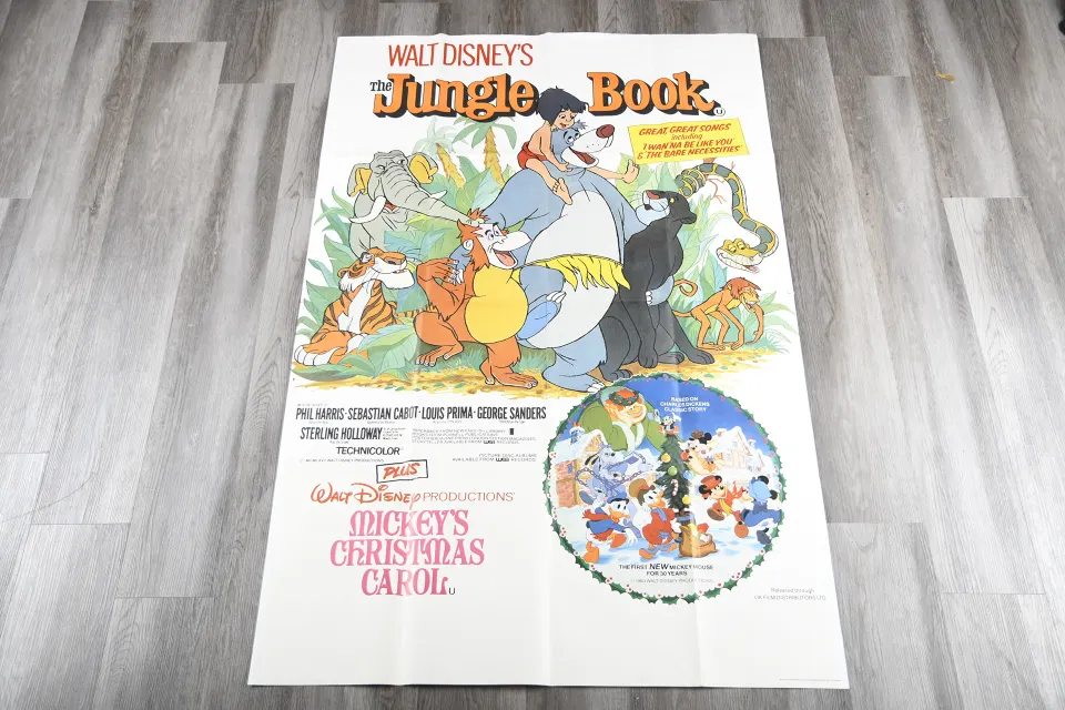 "Jungle Book" and "Mickeys Christmas Carol" 60"x40" Cinema Poster