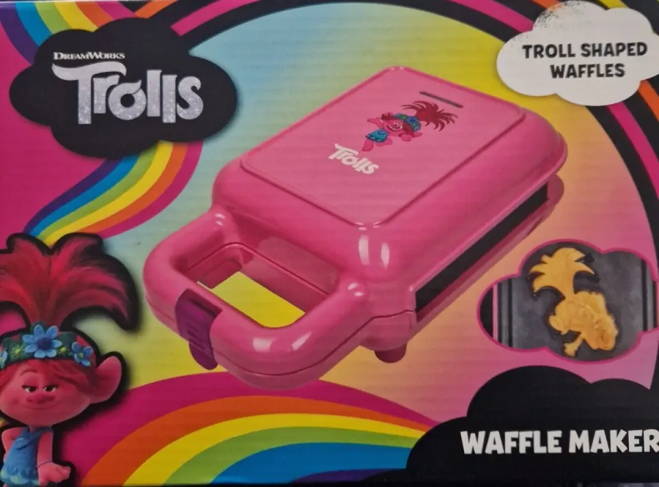 5 X Fizz Creations Trolls Waffle Maker Kids Childrens Novelty DreamWorks Kitchen. RRP £100 - GRADE A