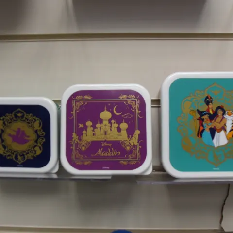 10pcs Aladdin 3pc snack pot set , mrsp £9.99.