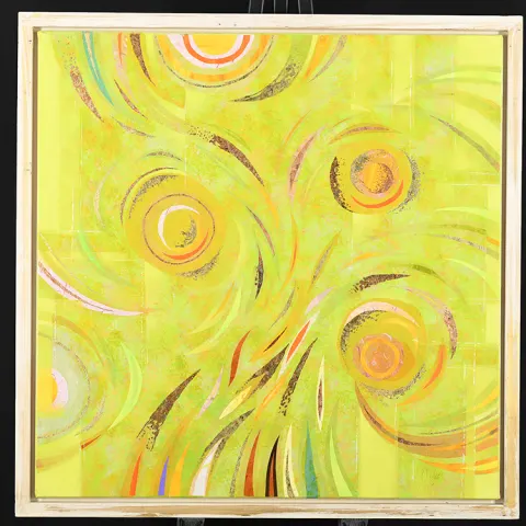 Original Framed Mixed Media Painting on Canvas by the late Alex Jawdokimov.