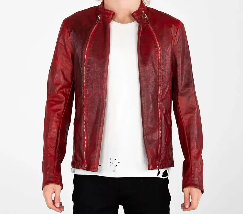 MJB Marc Jaques Burton Slim Fit Biker Jacket, Online Price £900, Size Small (46).
