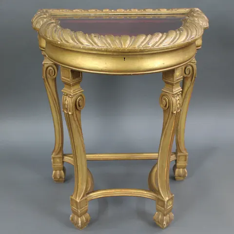 Victorian Carved Giltwood Bijouterie Cabinet