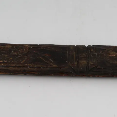 Dagger With Carved Wooden Scabbard