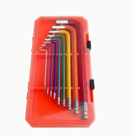 9 Pcs Colourful Ball Head Wrench Set Hex L-Shaped Wrench Set With Ball and Extension Range