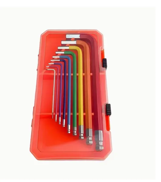 9 Pcs Colourful Ball Head Wrench Set Hex L-Shaped Wrench Set With Ball and Extension Range