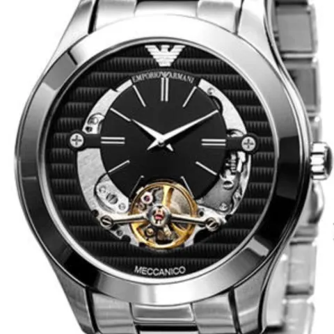 Emporio Armani AR4642 Men's Silver Bracelet Meccanico Designer Watch