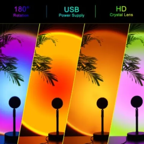 6 x Sunset Atmosphere Desk Lamp 4 Colours USB L13