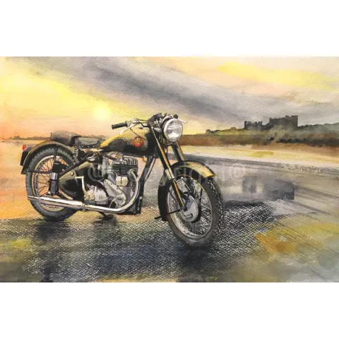 BSA M21 Side Valve-1950's  Iconic Motorbike Metal Wall Art