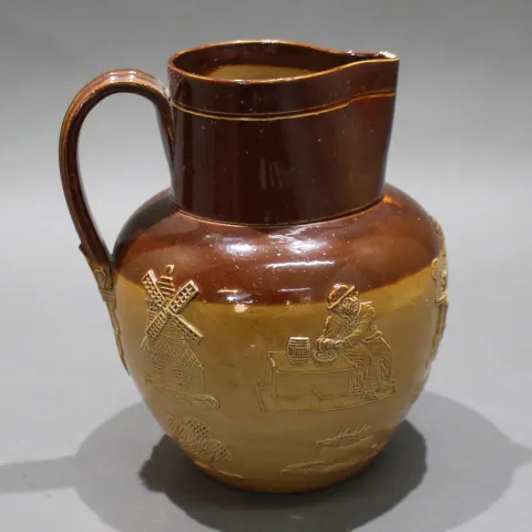 Late 19th c. Royal Doulton Lambeth Glazed Earthenware Jug