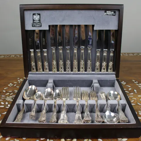 Vintage Arthur Price of England Silver Plated Kings Pattern Canteen of Cutlery