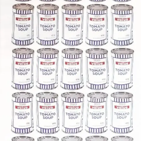 Banksy (b 1973) ‘Tesco Value Tomato Soup Can’, Lithograph Print, Framed, 2006