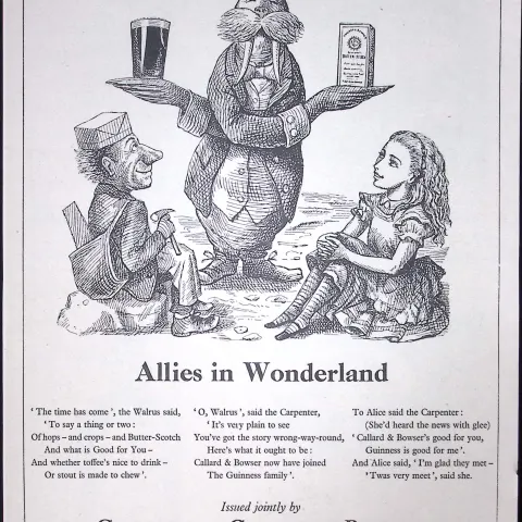 Guinness 67 Years-Old Advert 1958 Alice In Wonderland Print: G.E.2978-C
