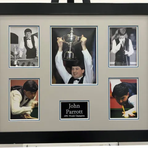 JOHN PARROTT framed original signature presentation.
