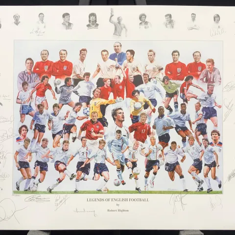 ENGLAND LEGENDS original signed print