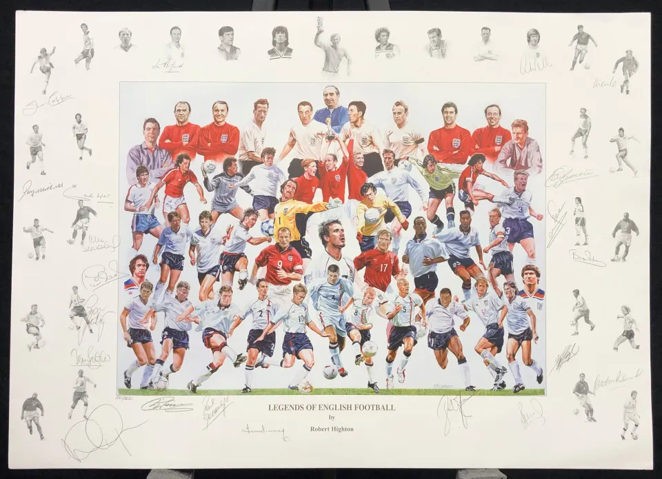 ENGLAND LEGENDS original signed print