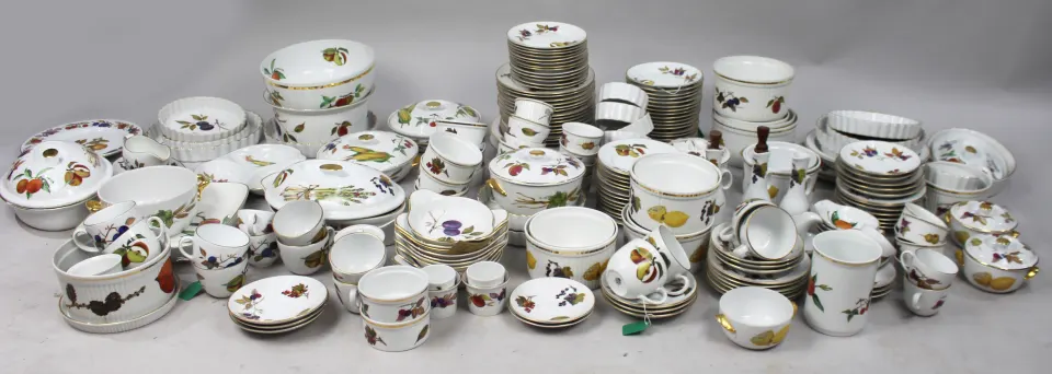Substantial Collection of Royal Worcester Evesham Gold