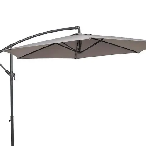 (115/5B) RRP £109. 3m Overhanging Cantilever Parasol Grey. (Main Body Only, No Base Included). (No