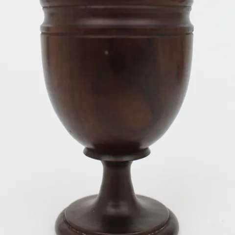 Small Turned Rosewood Goblet or Egg Cup, 19th Century