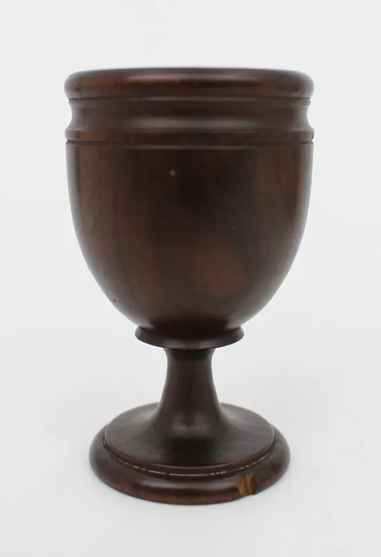 Small Turned Rosewood Goblet or Egg Cup, 19th Century