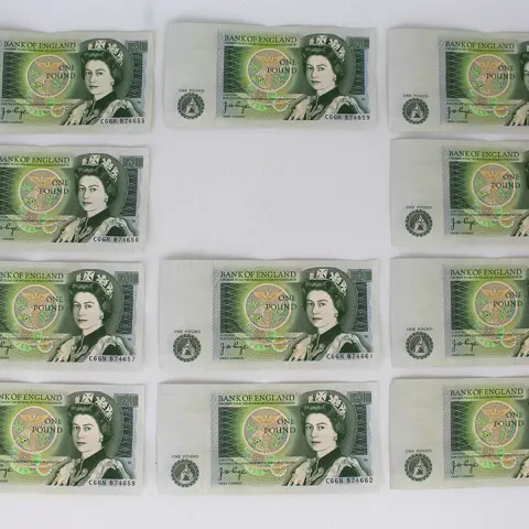 £1 Bank Notes C Series Consecutive Runs