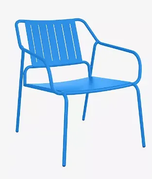 Item Description  -  John Lewis ANYDAY Brights Metal Garden Lounge Chair, Directoire Blue  -  Stock