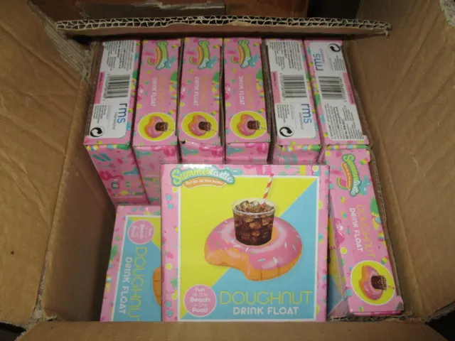100 Pcs Inflatebale Donut Drinks Holder