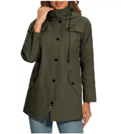 Women's Waterproof Jacket Long Rain Coats Lb12 sku-4021