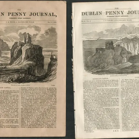 2 Antique Editions 1832 Dublin Penny Journal Co Antrim