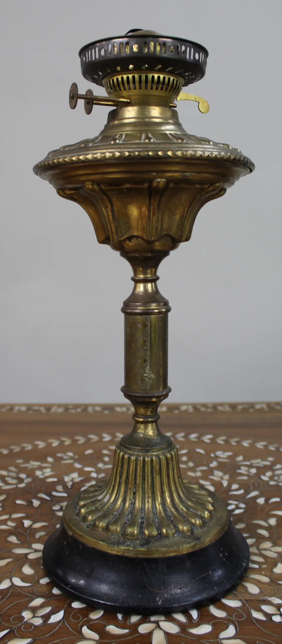 Victorian Brass “Hinks Duplex” Oil Lamp