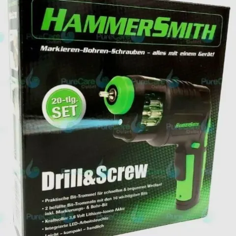 Hammersmith Drill Screw Electric Drill Driver Interchangeable Heads Lithium L3a
