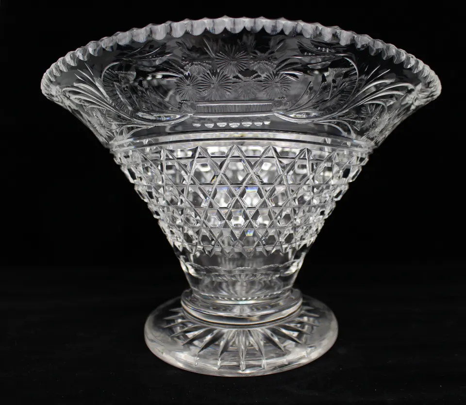 Crystal Art Deco Vase
