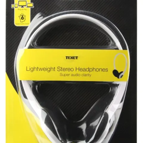 9 x Texet Lightweight Stereo Headphones L5a