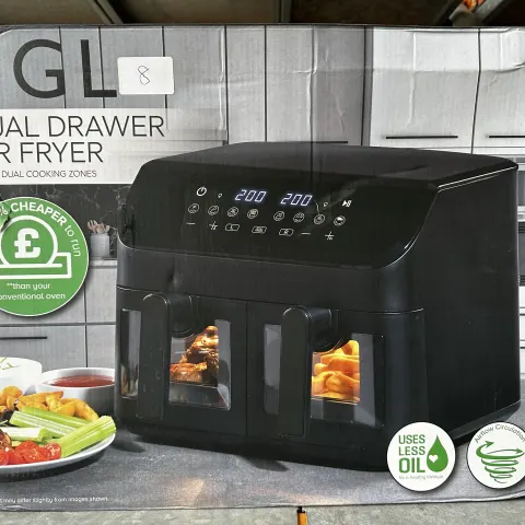 EGL Dual Air Fryer. Est £70 - Grade U