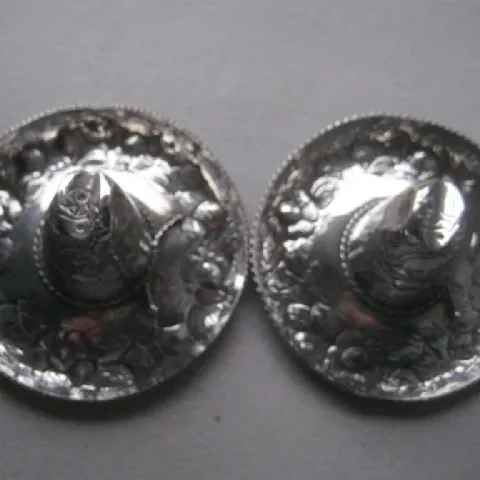 A Pair of Sterling Silver Mexican Sombrero Hats