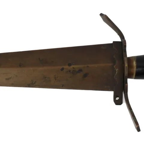 Antique Dagger with Turned Stone & Brass Handle