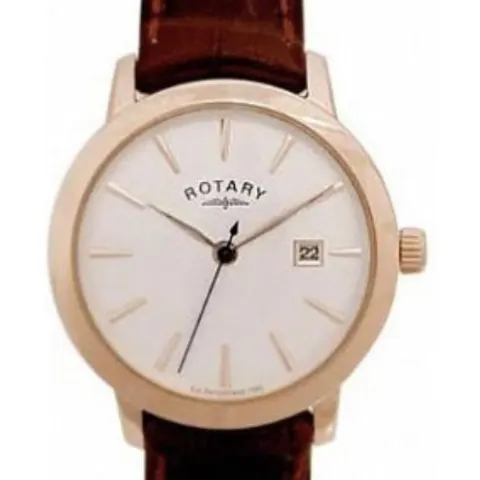 Rotary Women's Quartz Silver Dial Analogue Display and Brown Leather Strap  Boxed