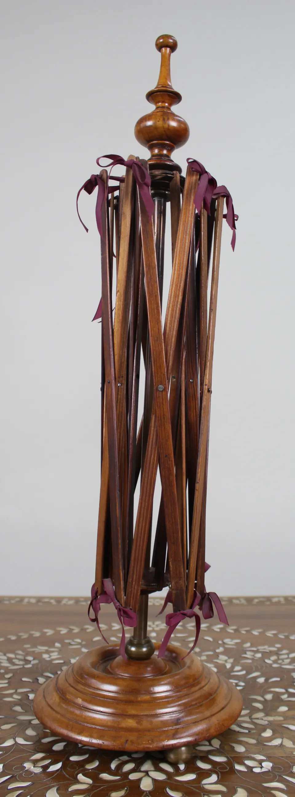 Victorian Wooden Yarn Swift / Wool Winder on Stand, c.1850