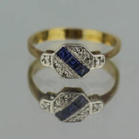 Sapphire & Diamond Gold Ring