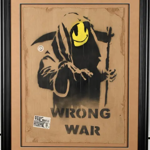 Banksy Original Art "Wrong War" Placard