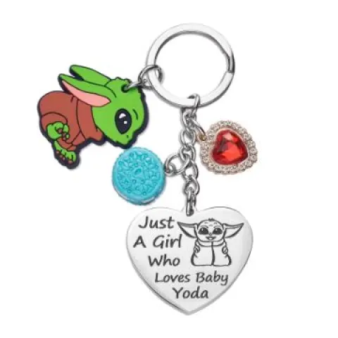 10 x Baby Yoda Gifts Cute Mandalorian Keychain L14b