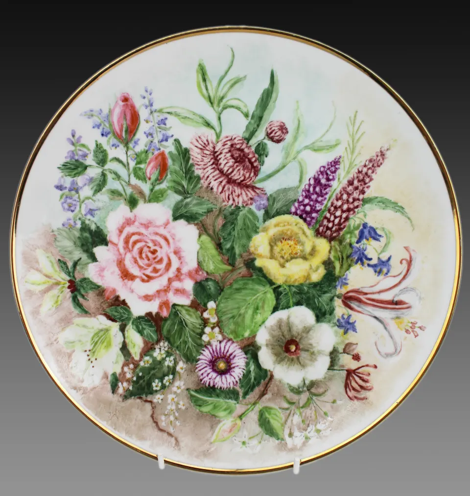 Hand Painted Thomas Germany Aldrington Cabinet Plate