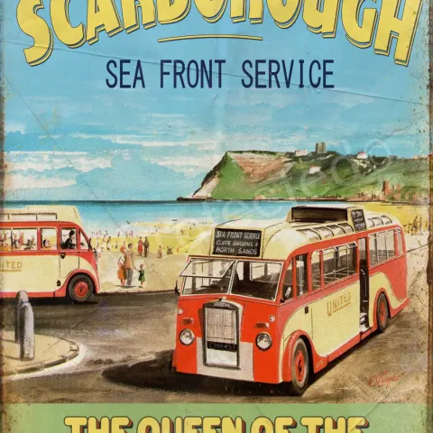 Scarborough The Queen Of The Yorkshire Coast 1950's Nostalgic Metal
