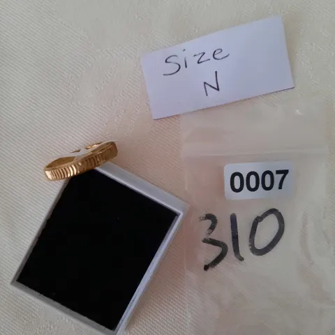 Gold plated on silver ladies' wedding band.  Size N RRP £89 Code 310/07
