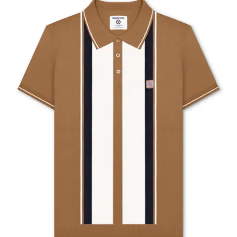 Lambretta Knit Polo Sirt Tobacco - Large - RRP £60.00