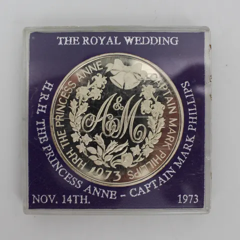 The Royal Wedding Princess Anne 1973 Limited Edition Sterling Silver Coin