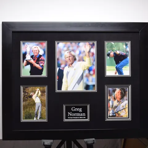 GREG NORMAN framed original signature presentation