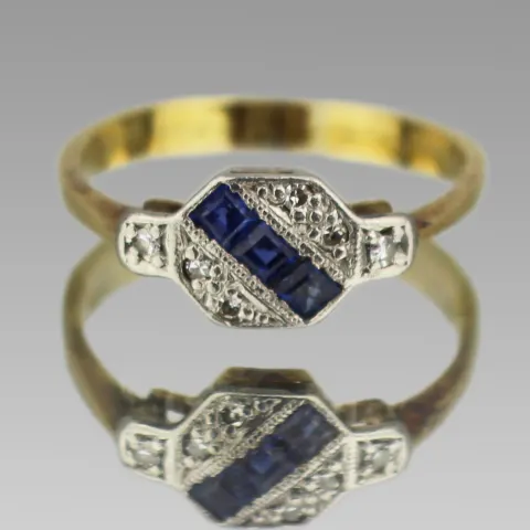 Sapphire & Diamond Gold Ring