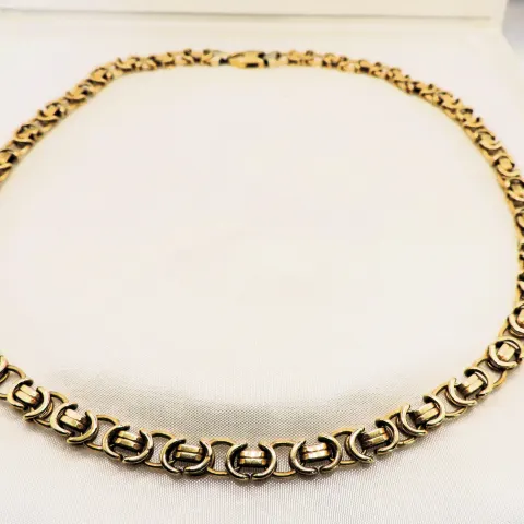 9k Yellow Gold Necklace 37.7 grams circa 1980's Sheffield Hallmark