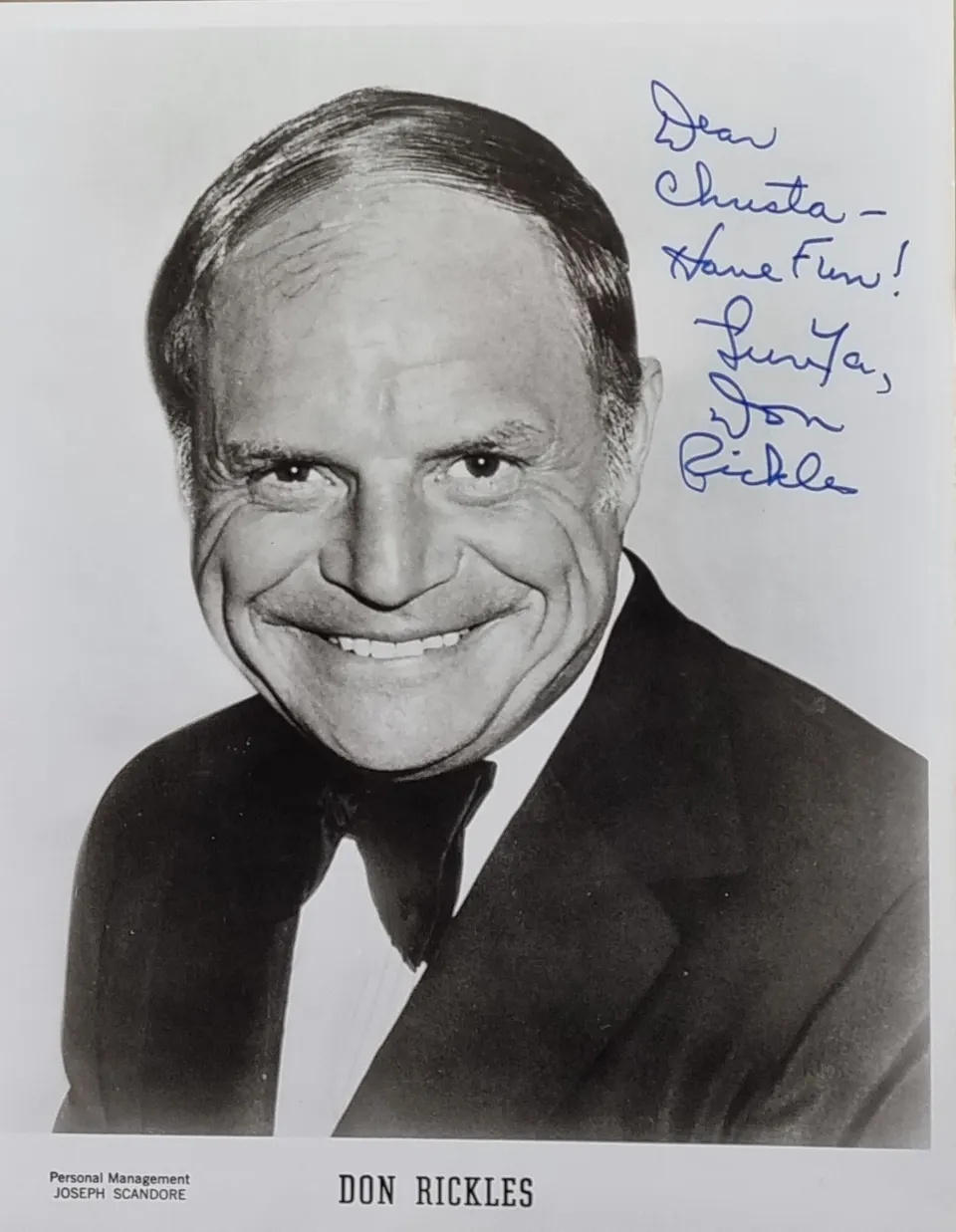 Don Rickles Original Signature
